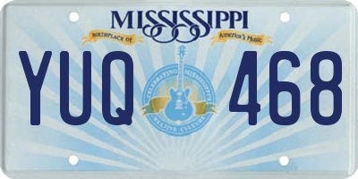 MS license plate YUQ468