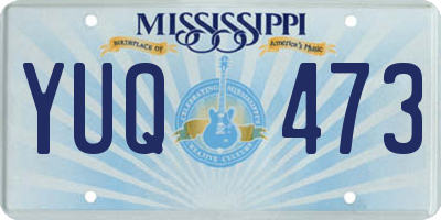 MS license plate YUQ473