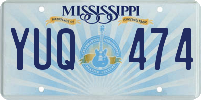 MS license plate YUQ474
