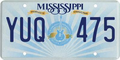 MS license plate YUQ475