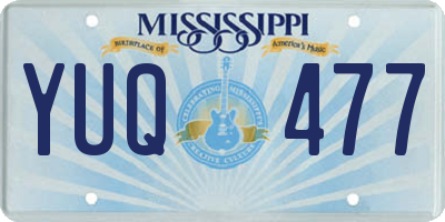 MS license plate YUQ477