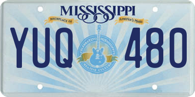 MS license plate YUQ480