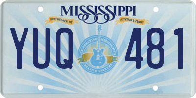 MS license plate YUQ481