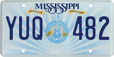 MS license plate YUQ482