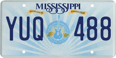 MS license plate YUQ488