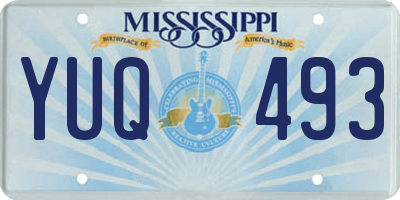 MS license plate YUQ493
