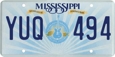 MS license plate YUQ494