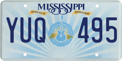 MS license plate YUQ495