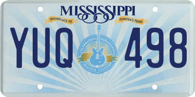 MS license plate YUQ498