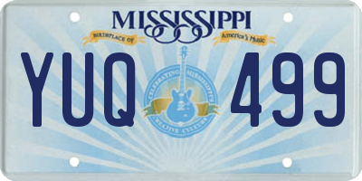 MS license plate YUQ499