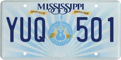 MS license plate YUQ501