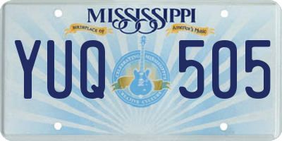 MS license plate YUQ505
