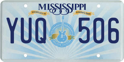 MS license plate YUQ506