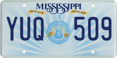 MS license plate YUQ509