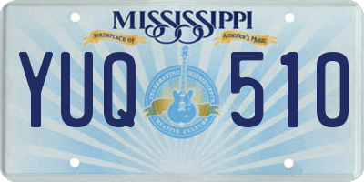 MS license plate YUQ510