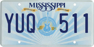 MS license plate YUQ511