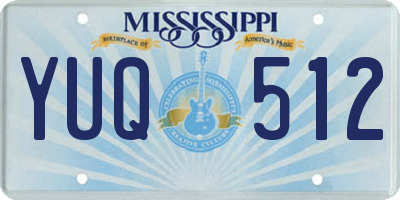 MS license plate YUQ512
