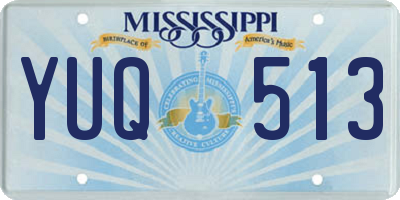 MS license plate YUQ513