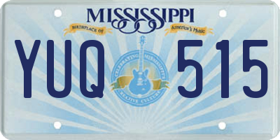 MS license plate YUQ515