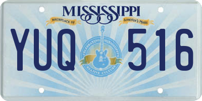 MS license plate YUQ516