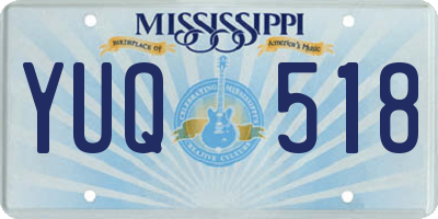 MS license plate YUQ518