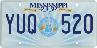 MS license plate YUQ520