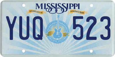 MS license plate YUQ523