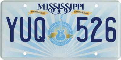 MS license plate YUQ526