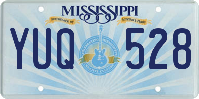 MS license plate YUQ528