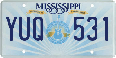 MS license plate YUQ531