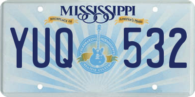MS license plate YUQ532