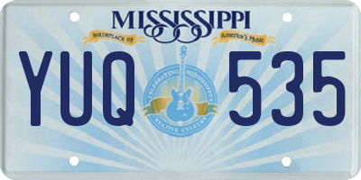 MS license plate YUQ535