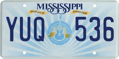 MS license plate YUQ536