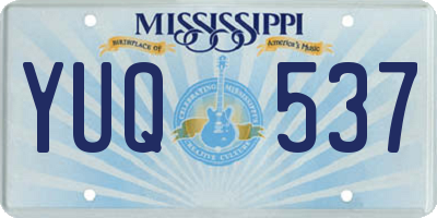 MS license plate YUQ537