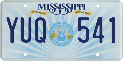MS license plate YUQ541