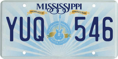 MS license plate YUQ546