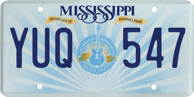MS license plate YUQ547