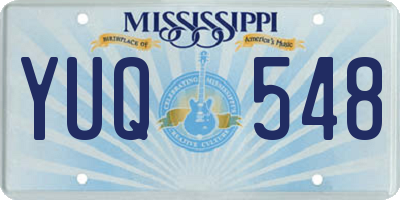 MS license plate YUQ548