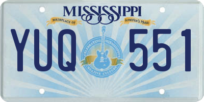 MS license plate YUQ551