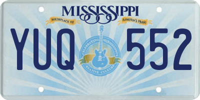 MS license plate YUQ552