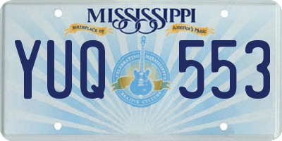 MS license plate YUQ553