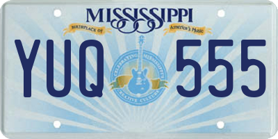 MS license plate YUQ555