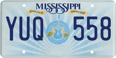 MS license plate YUQ558