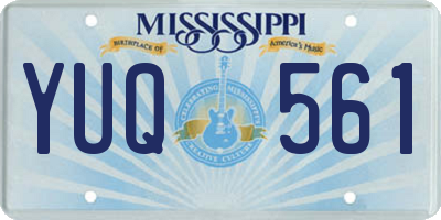 MS license plate YUQ561