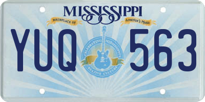 MS license plate YUQ563