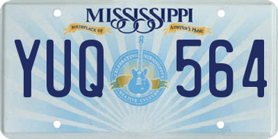 MS license plate YUQ564
