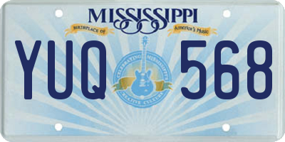 MS license plate YUQ568