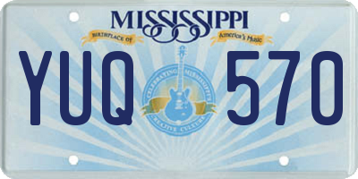 MS license plate YUQ570