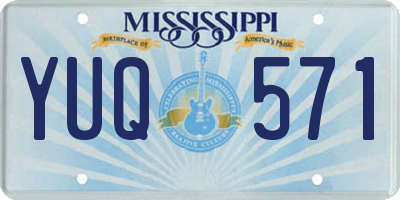 MS license plate YUQ571