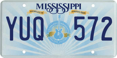 MS license plate YUQ572